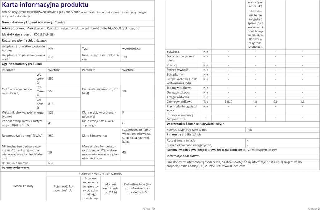 Comfee RCC100WH2(E) Congelatore a Pozzo/169 kWh/anno/85cm di altezza/99L/38dB/Bassa rumorosità/Tubo a D ad alta efficienza/Adatto a diversi scenari d'uso/Regolatore di temperatura regolabile/Bianco