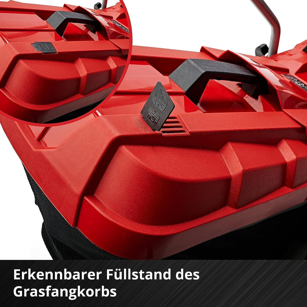Einhell Akku-Rasenmher GE-CM 18/33 Li-Solo Power X-Change (18 V, 33 cm Schnittbreite, bis 200 m, Brushless, 30L Grasfangkorb, 25-65 mm Schnitthhe, ohne Akku)
