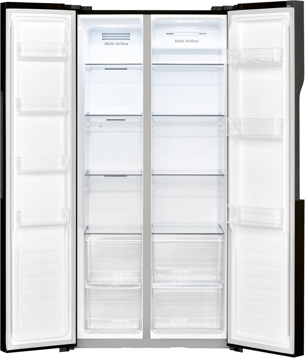 Bomann® Frigorifero con Congelatore | Congelatore No-Frost | Frigorifero da 186 cm | 39 dB | Combinato Frigorifero-Congelatore con MultiAirflow | 320L | Combinato Frigorifero-Congelatore No-Frost | KG 7361 nero-inox