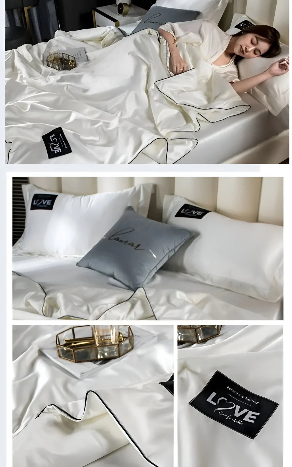 SilkyLux Satin-Bettwsche – Weiche & Atmungsaktive Decke für Ganzjhrigen Komfort