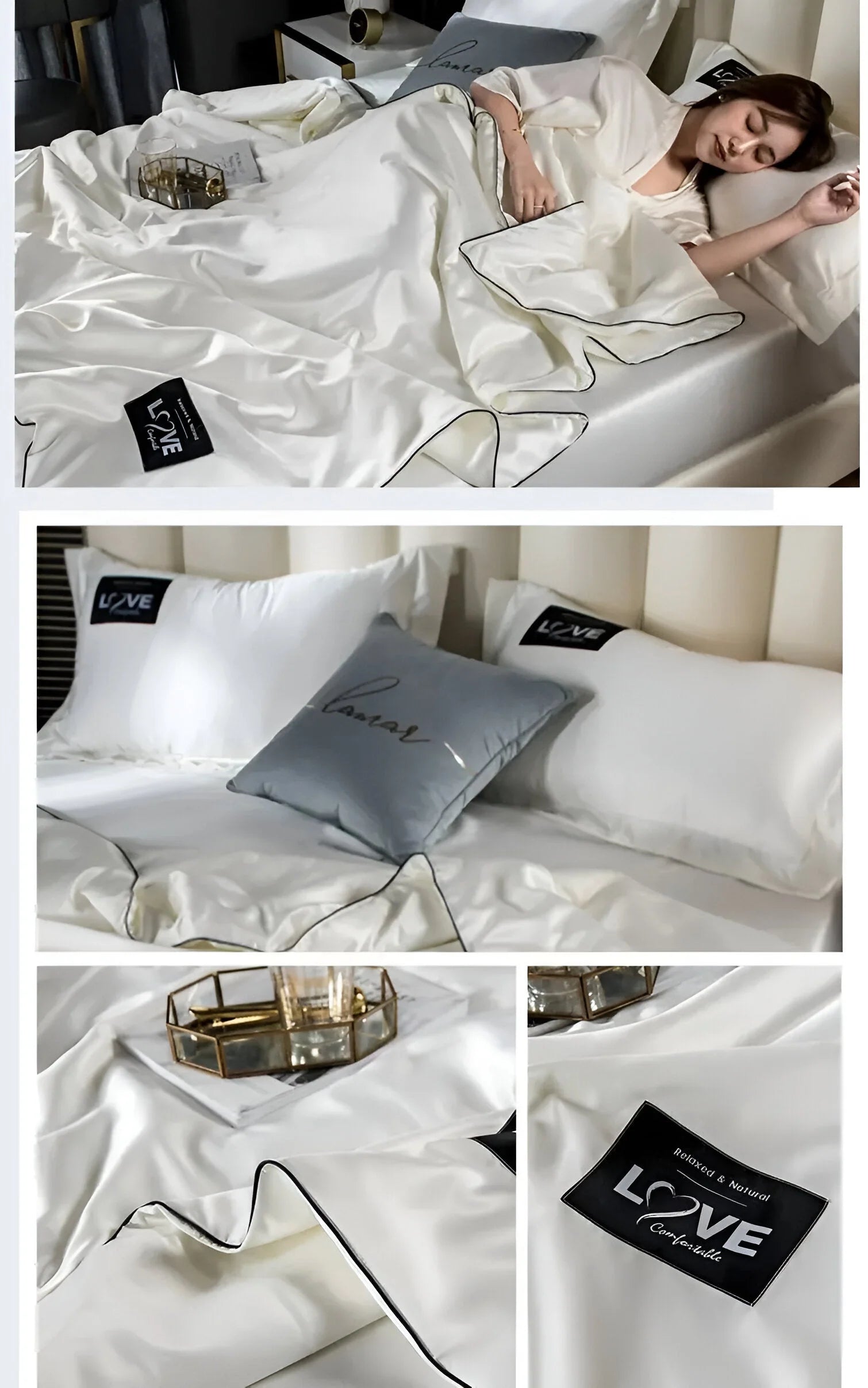 SilkyLux Satin-Bettwsche – Weiche & Atmungsaktive Decke für Ganzjhrigen Komfort