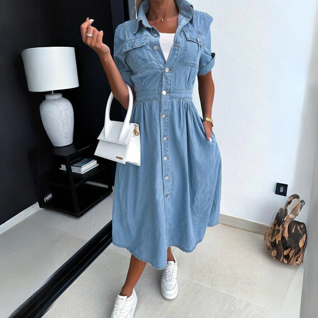Tijana - Schickes Midikleid aus Denim