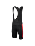 Salopette Ciclismo Corta da Uomo - Salopette Pro Line Nero-Rosso