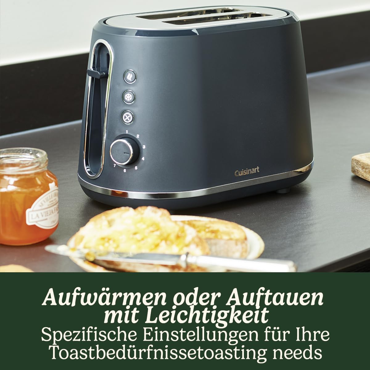 Cuisinart 4-Scheiben-Toaster | Breite Schlitze, ideal für dickes Brot und Bagels | 6 Brunungsstufen plus Abtauung | Breite Schlitze,High-Lift-Hebel | Passender Wasserkocher erhltlich | Perle