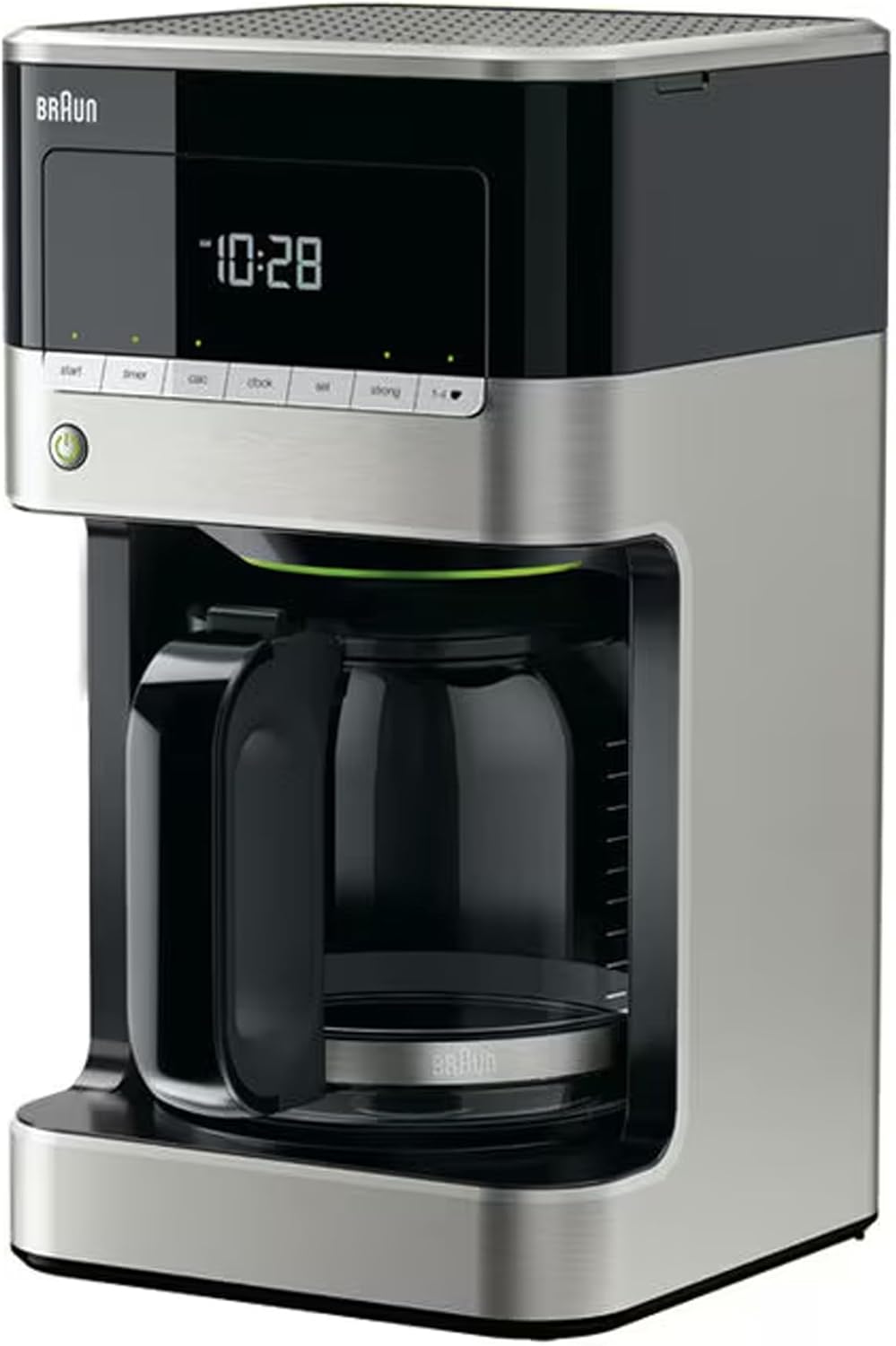 Braun Household PurAroma 7 Macchina da caffè KF 7125 – Macchina da caffè filtro con caraffa termica e funzione timer, Caffettiera per un aroma unico, 1000 Watt, Nero/Acciaio inox