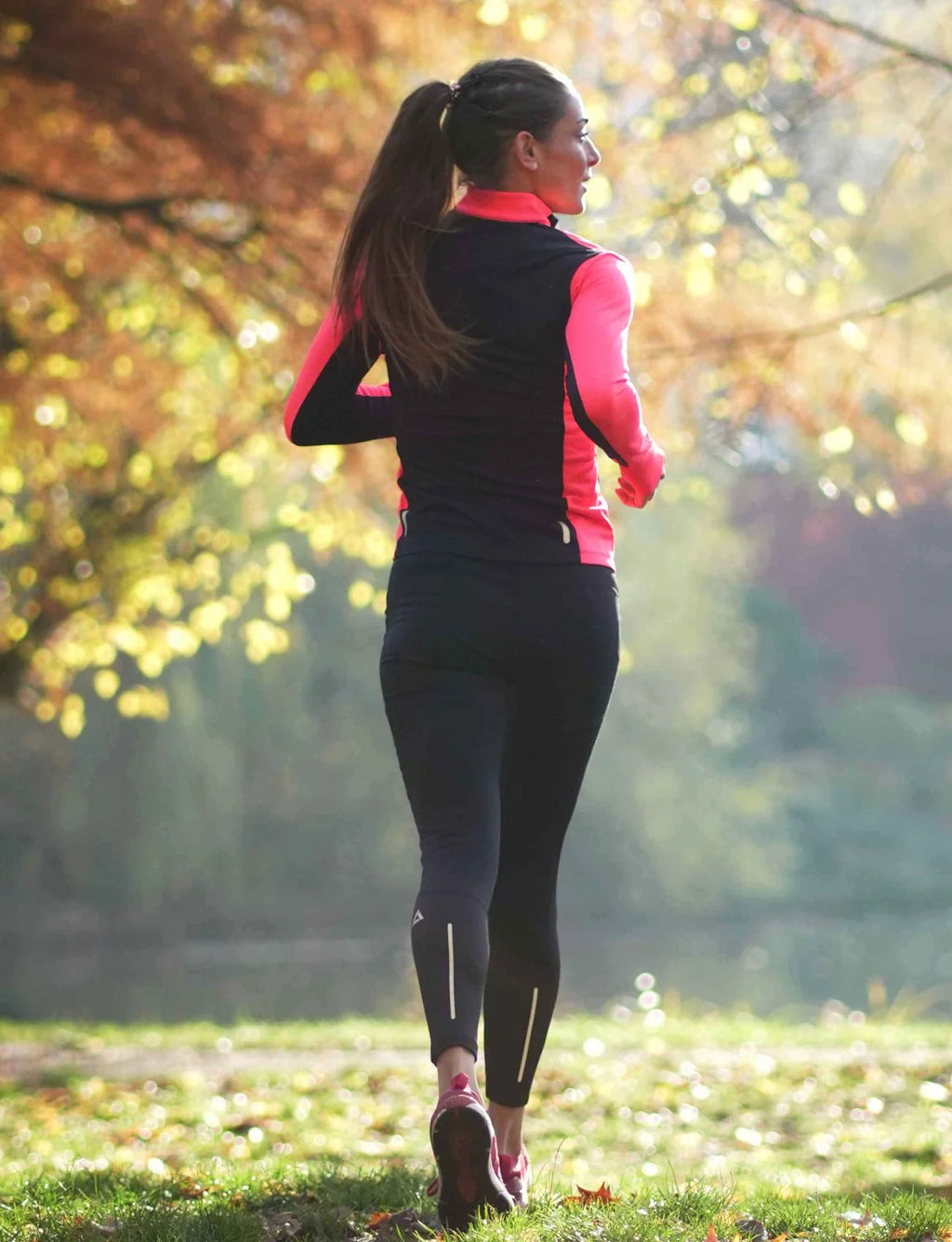 Pantaloni lunghi da corsa termici da donna Pro Line neri