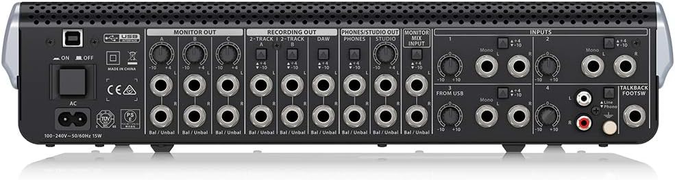 Behringer XENYX 1204USB Mixer premium a 12 ingressi 2/2-Bus con preamplificatori microfonici XENYX e compressori, EQ "britannico" e interfaccia USB/Audio