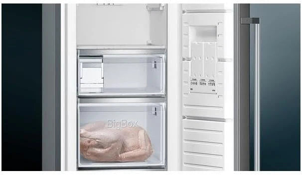 Siemens GS58NDWDP, iQ500 Congelatore a Libera Installazione, 191 x 70 cm, 366 L, noFrost, bigBox, Illuminazione Interna a LED, superFreezing, varioZone per Vano Congelatore Adattabile, freshSense