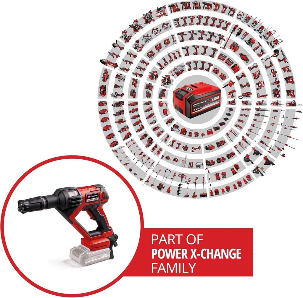 Einhell Pistola idropulitrice a batteria HYPRESSO 18/24-1 Power X-Change (18 V, 24 bar, pulizia e irrigazione mobili, 240 L/h, incl. accessori, senza batteria e caricabatterie)