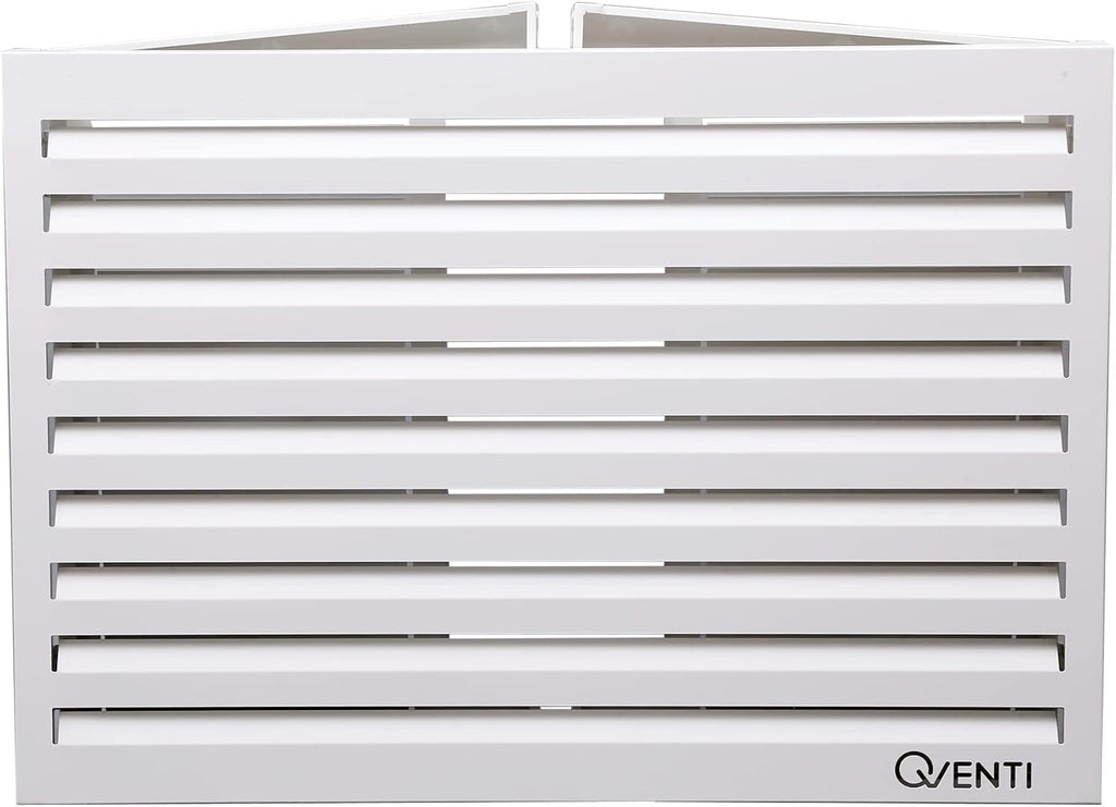 Copertura Qventi per condizionatore - Antracite/Grigio - Alluminio - Griglia di protezione - Rivestimento - Facile montaggio - Taglia S - Dimensioni esterne (LxPxH): 100 x 50 x 75 cm