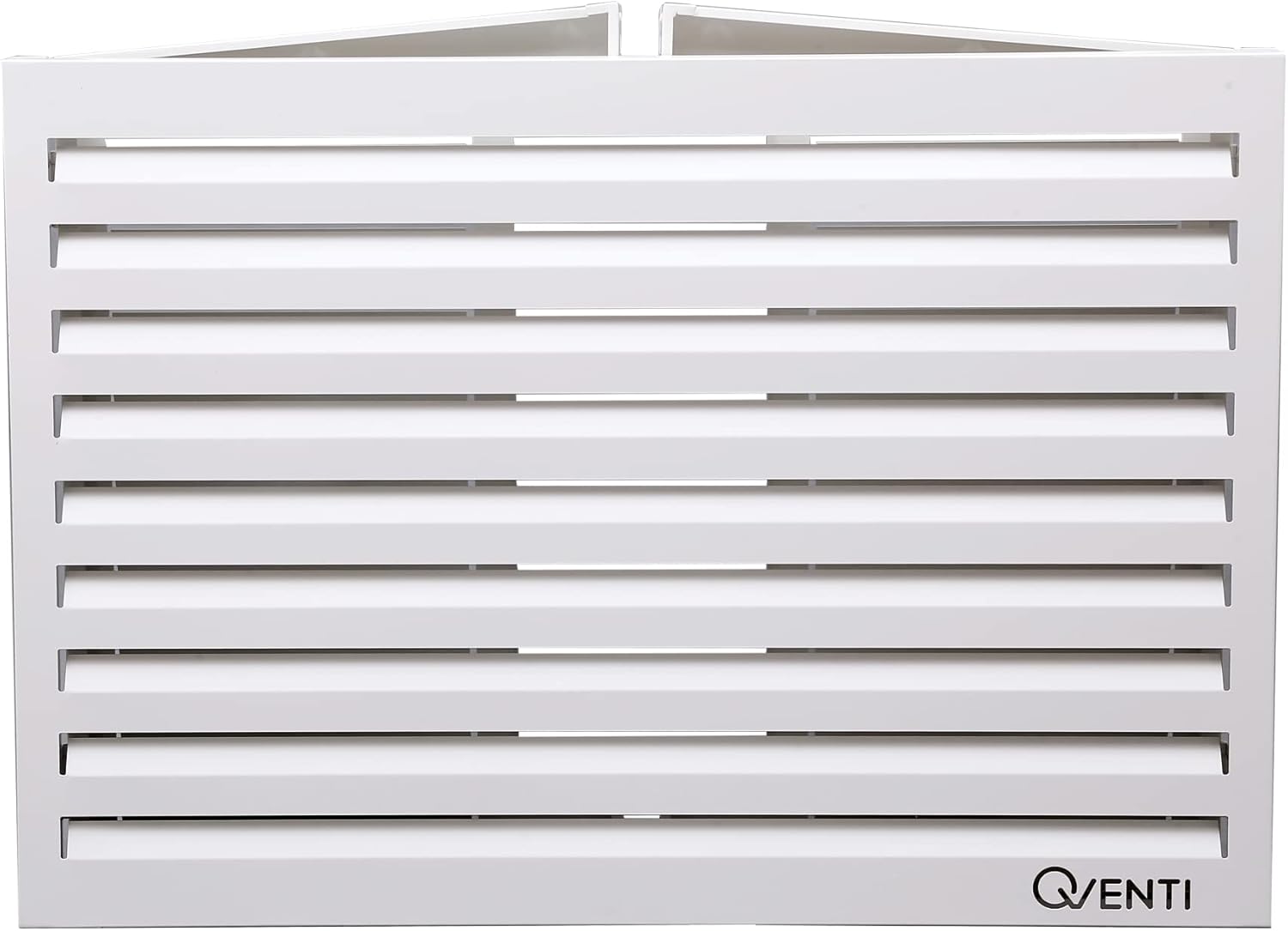 Copertura Qventi per condizionatore - Antracite/Grigio - Alluminio - Griglia di protezione - Rivestimento - Facile montaggio - Taglia S - Dimensioni esterne (LxPxH): 100 x 50 x 75 cm