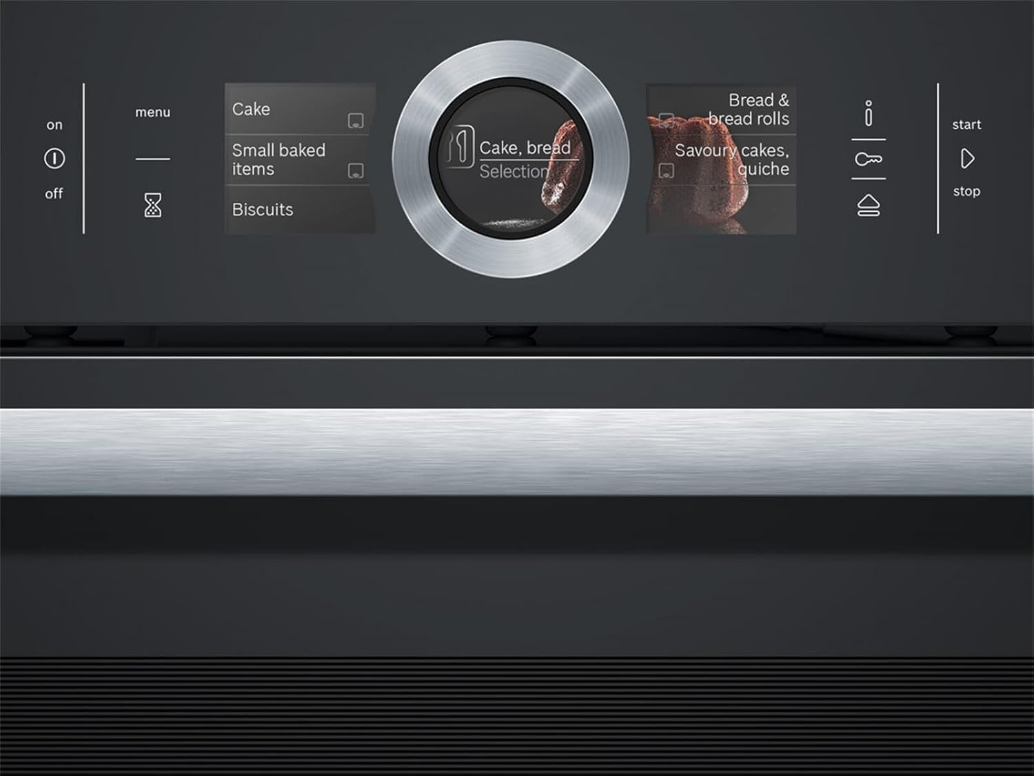 Bosch HMG7361B1, Serie 8 Forno da incasso intelligente con funzione microonde, 60 x 60 cm, Made in Germany, Nero, Air Fry, Anello di controllo digitale, Display touch, Programmi automatici, Supporto per la pulizia