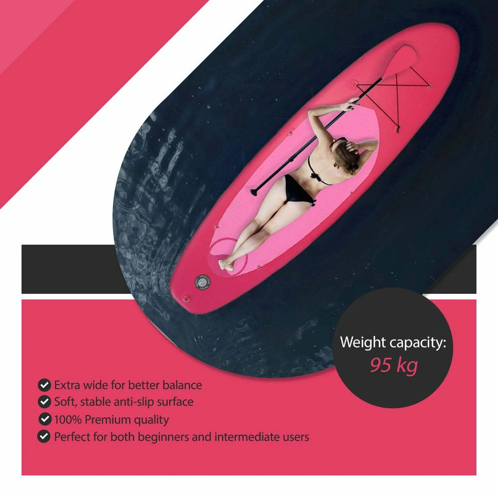 Set Stand Up Paddle Deep Sea Standard (275cm), rosa