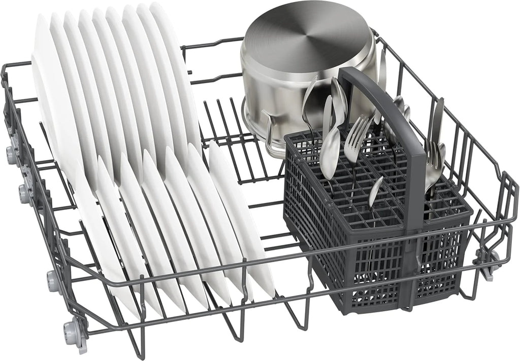 Siemens SN63EX06VE, iQ300 Smarter Lavastoviglie, Lavastoviglie a incasso totale, 60 cm, Cassetto posate, Extra silenziosa, varioSpeed, Apertura automatica porta, Triple rackMatic, infoLight, intensiveZone