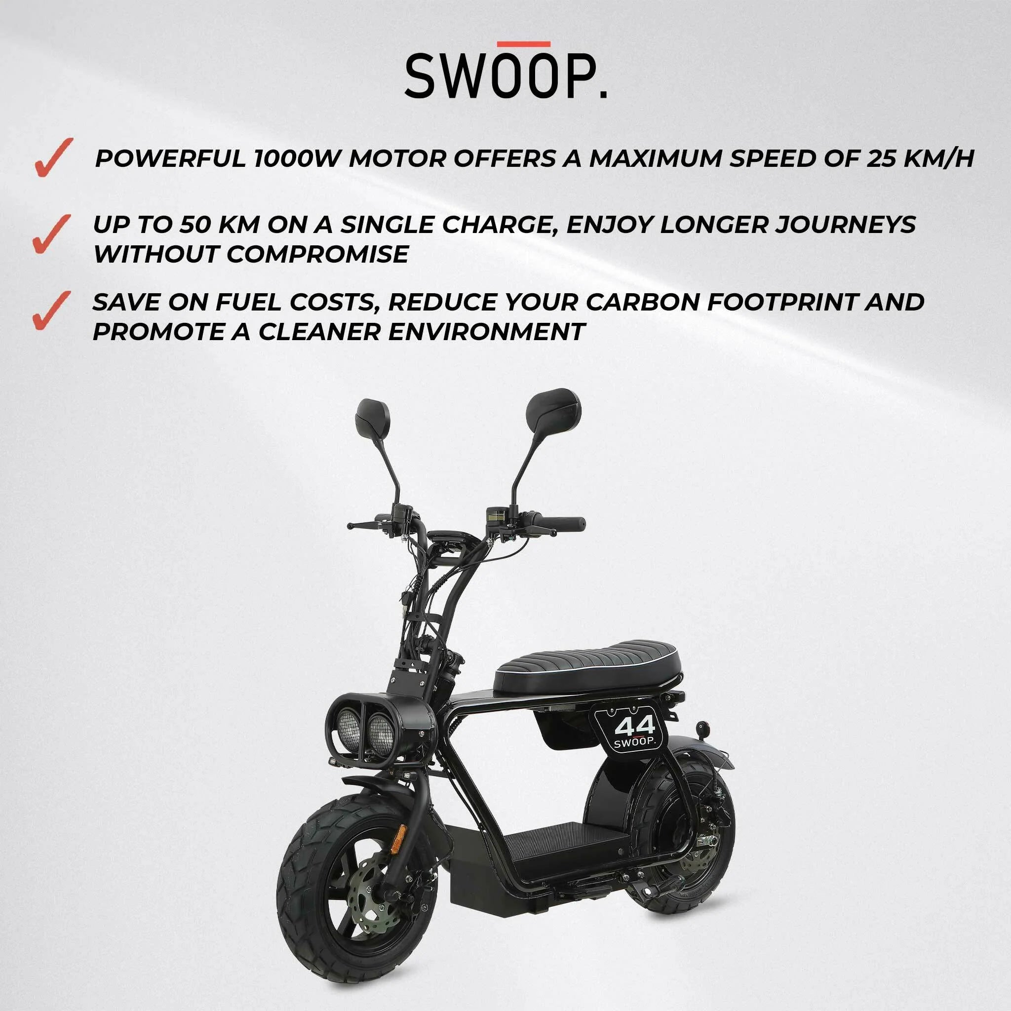 Swoop monopattino elettrico 1000W nero