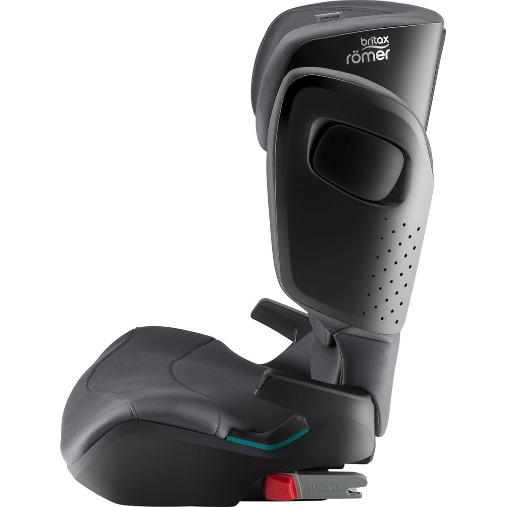 BRITAX RÖMER Kindersitz KIDFIX PRO M, für Kinder von 100-150 cm (i-Size) mit und ohne ISOFIX, 3,5-12 Jahre, Midnight Grey | Classic