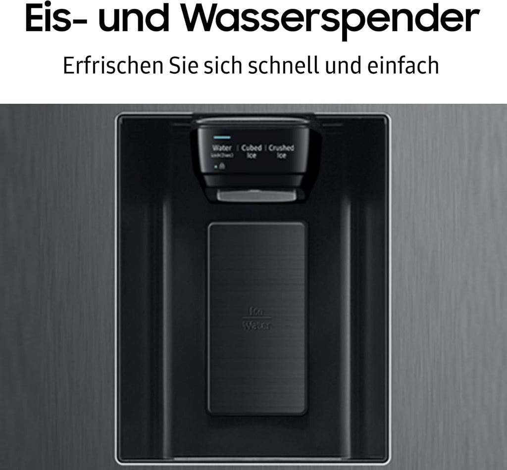 RS6GA8521B1/EG Frigorifero Side-by-Side, 178 cm, 634 l, 225 l di volume del congelatore, Tecnologia Space Max, Premium Black Steel
