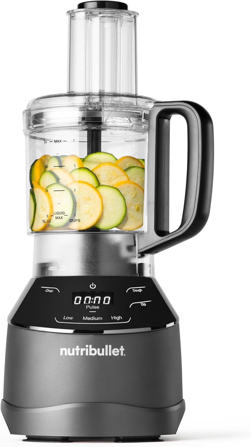 nutribullet Frullatore Combo Full Size, Mixer Elettrico, Tritatutto Multifunzione, Professionale, 1200 Watt, Caraffa da 1,89 l, Bicchieri da 946 ml e 710 ml, Nero, NBF500MB