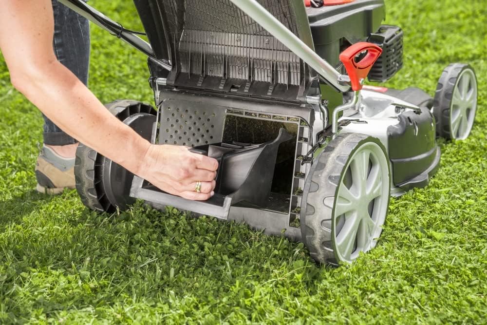 AL-KO Tosaerba a benzina Easy 5.10 SP-S (51 cm larghezza di taglio, 2.3 kW potenza motore, regolazione centralizzata altezza di taglio, Robusta scocca in lamiera d'acciaio, con trazione posteriore, per prati fino a 1800 m²)