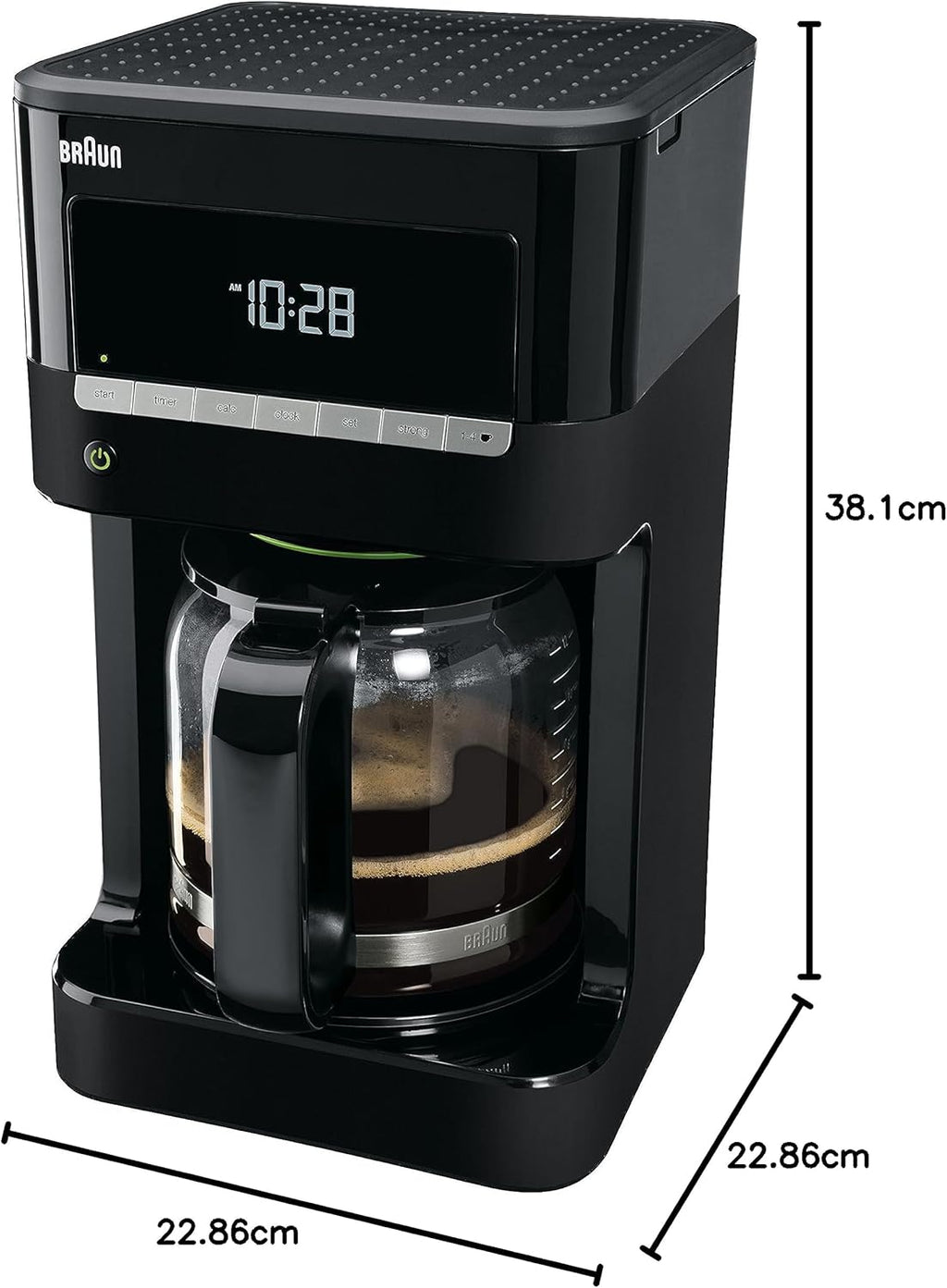 Braun Household PurAroma 7 Macchina da caffè KF 7125 – Macchina da caffè filtro con caraffa termica e funzione timer, Caffettiera per un aroma unico, 1000 Watt, Nero/Acciaio inox