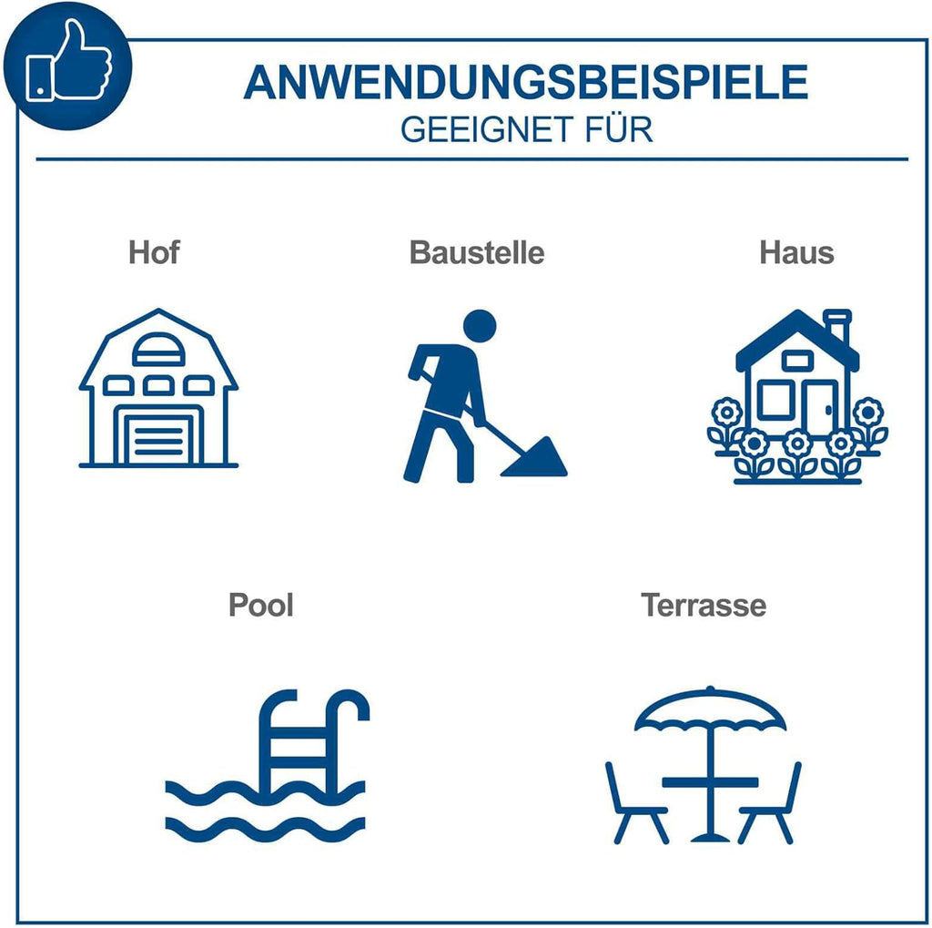 Scheppach Hochdruckreiniger HCE2550 mit 12 TLG. Zubehör | 180 bar Druck | 2400W Leistung | Quick Connect | 10m Schlauch, Flächenreiniger, Reinigungslanze, Düsenaufsatz, Standard- & Hochdruckdüse UVM.