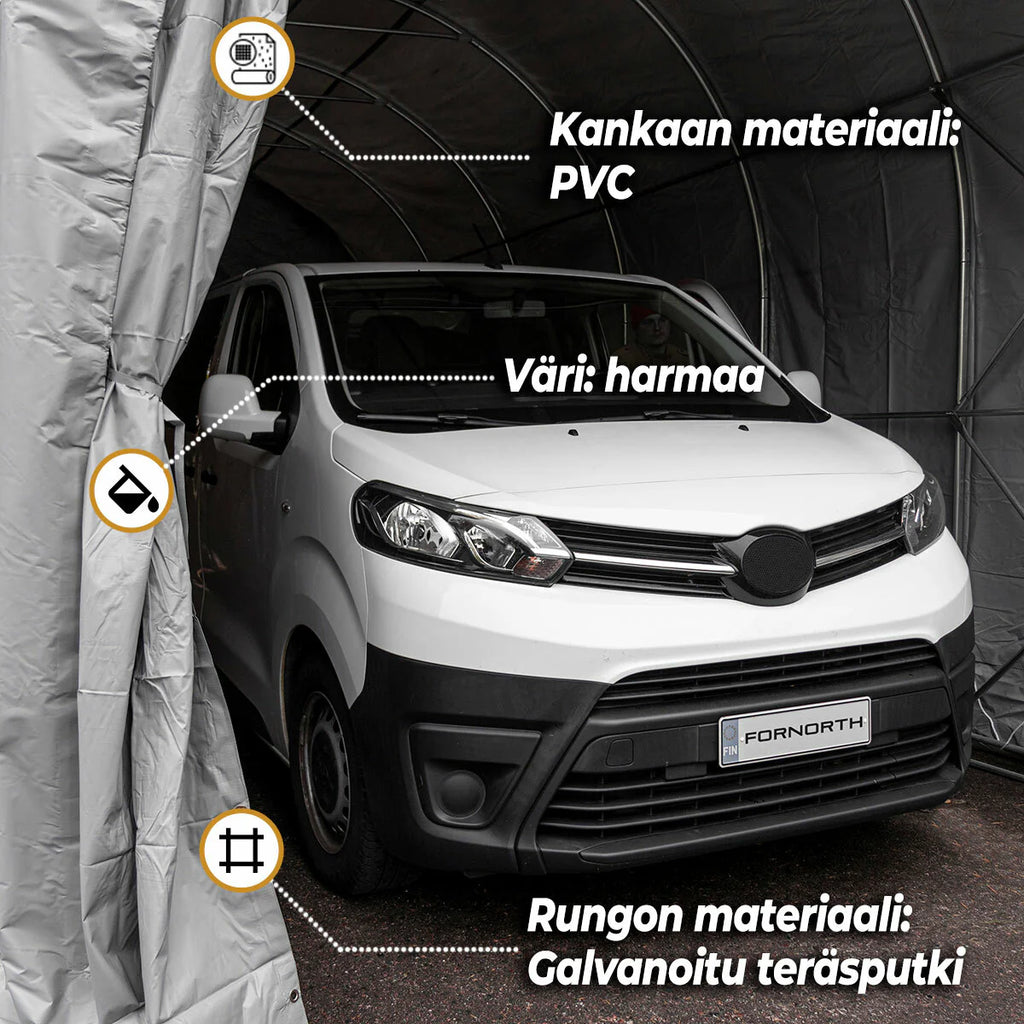 Fornorth Tenda Garage 3,5x7,5m, Grigio Chiaro