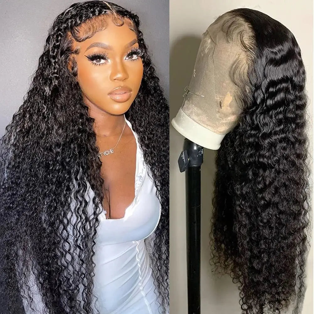 Parrucca frontale in pizzo con onde d'acqua in capelli veri – Look perfetto per donne nere