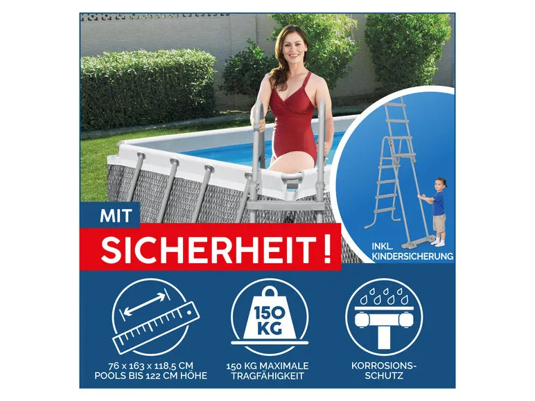 Piscina con telaio Power Steel™ - set completo con pompa filtro, ca. L 412 x P 201 x A 122 cm