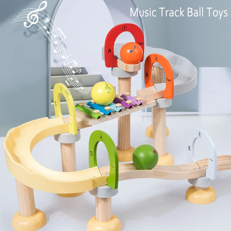 Pista delle biglie musicale - Melodie Montessori - Giocattolo sensoriale