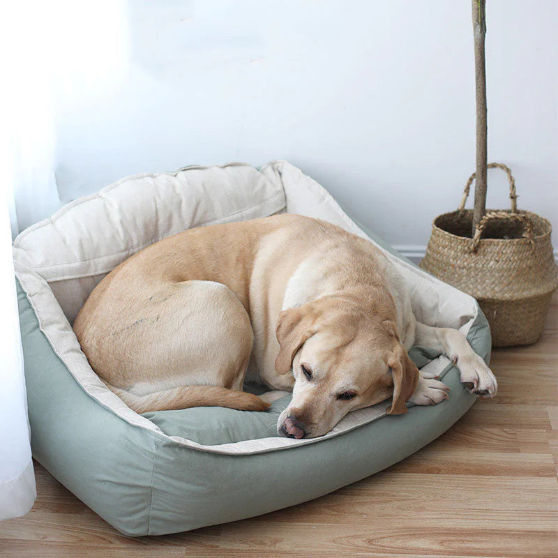 Lussuoso letto per cani in pelle scamosciata – Comfort morbido e profondo per un sonno riposante