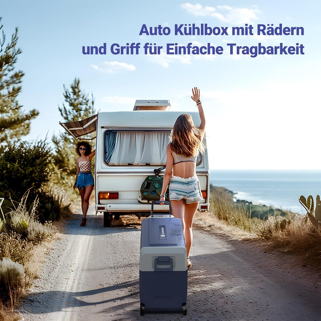 AAOBOSI Frigo Box a Compressore 36 L, Frigo Portatile per Auto con Controllo App WiFi, 12/24 V e 100-240 V, fino a -20 °C per Auto, Camion, Barca, Camper, Campeggio, Doppia Zona