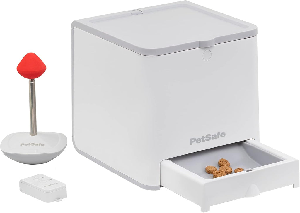 PetSafe Teach and Treat, distributore di premi per addestramento cani, telecomandato, per addestramento e rinforzo positivo, richiede 4 batterie D, grigio