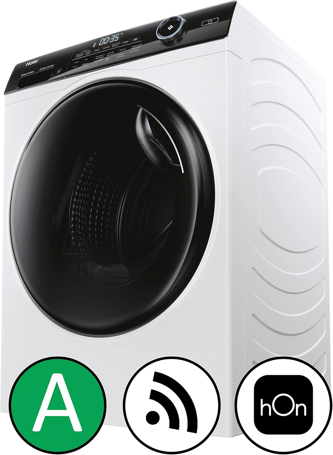 Haier I-PRO SERIE 7 HW80-B14979 Waschmaschine / 8 kg / A - beste Effizienz / Direct Motion Motor - absolut leise / XL-Trommel / Refresh-Dampfprogramm / Vollwasserschutz / ABT