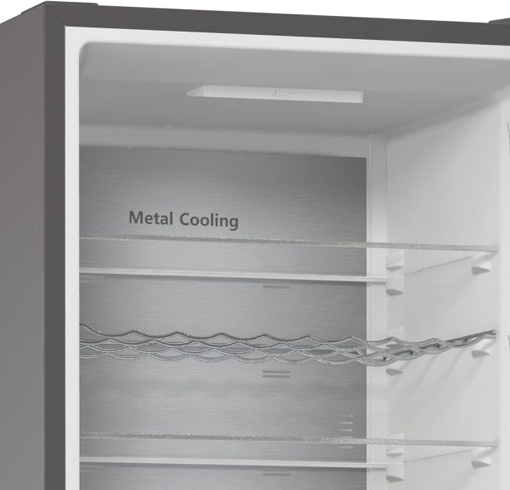 Hisense RB327N4ADD Frigorifero Combinato, Classe Energetica D, Total NoFrost, Porta Reversibile, Griglia Portabottiglie, Vano Frigo 171 Litri, Vano Congelatore 85 Litri, Look Acciaio Inox