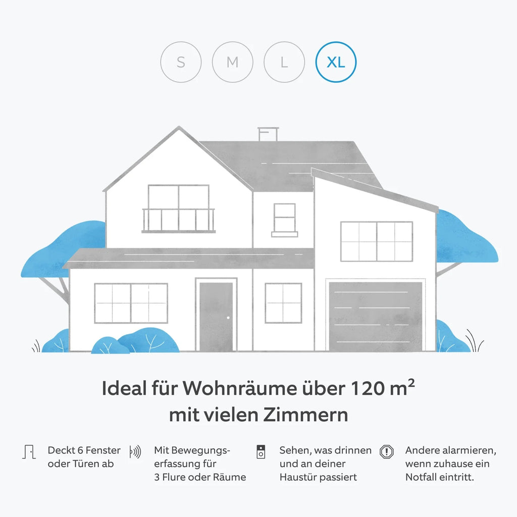 Kit Allarme + Indoor Cam (2ª Gen) + Videocitofono con batteria - XL