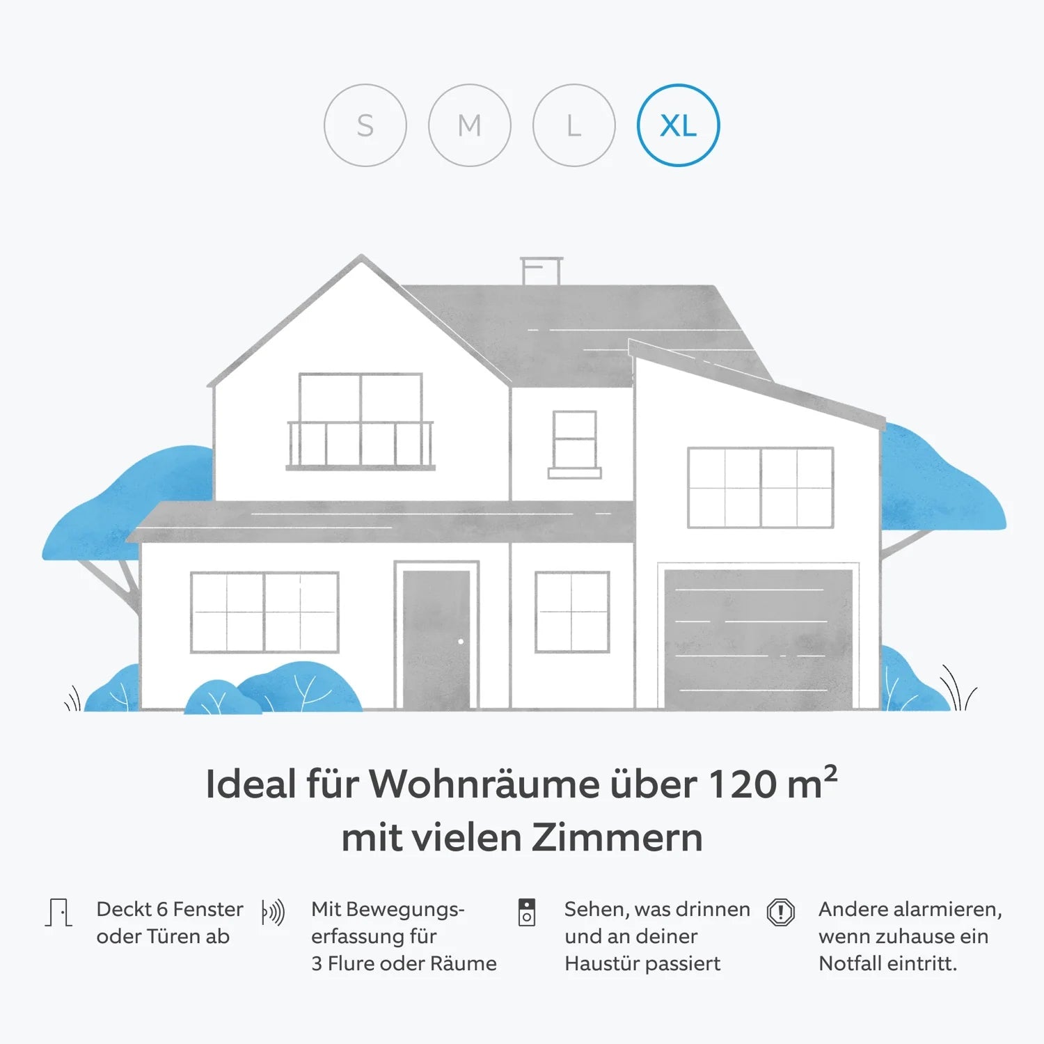 Kit Allarme + Indoor Cam (2ª Gen) + Videocitofono con batteria - XL