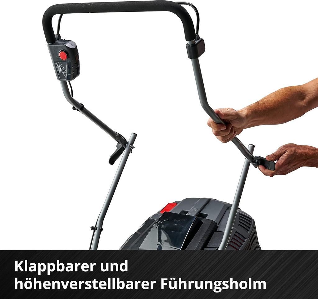 Einhell Akku-Rasenmher GE-CM 43 Li M Kit Power X-Change (36V, 43 cm Schnittbreite, bis 600 m, Brushless, Mulch-Kit, 63L Fangkorb, 25-75 mm Schnitthhe, inkl. 2x 4,0Ah + 2x Ladegert)