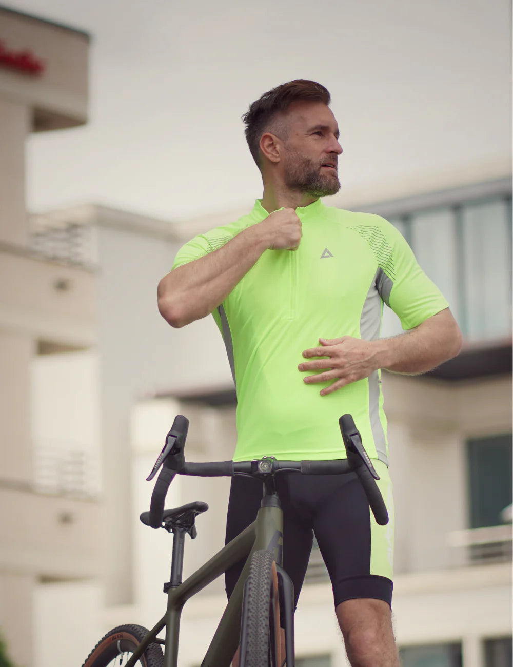 Herren Radtrikot Set Fahrradtrikot Kurzarm Team II + Trgerhose Kurz Pro Line