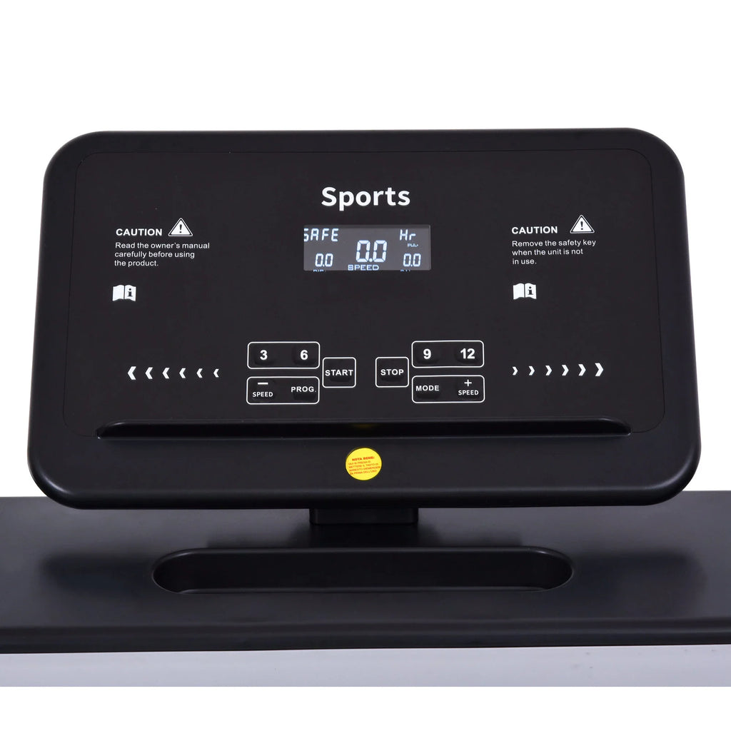 HOMCOM Tapis roulant elettrico pieghevole, display LCD, 12 programmi