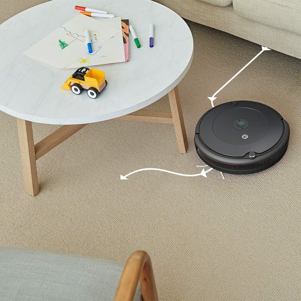 Robot aspirapolvere e lavapavimenti iRobot Roomba Combo Essential (Y0112), potente aspirazione e lavaggio, sistema di pulizia a 4 fasi, 3 livelli di aspirazione, pulizia Spot, controllabile tramite app, pulsanti o voce, Bianco