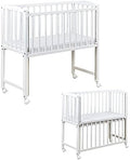 Baby Delux Beistellbett Babybett weiß 90x40 cm Stubenwagen höhenverstellbar mit Rädern und Matratze, 21983
