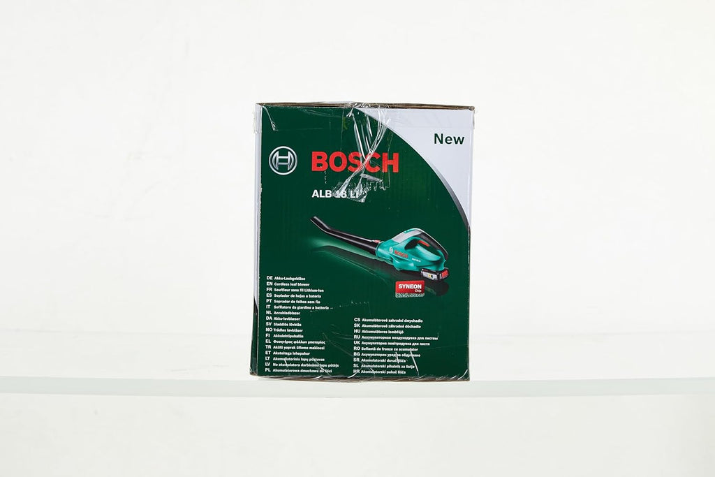 Bosch Home and Garden Soffiatore a Batteria ALB 18 LI (1 Batteria, Velocità Massima di Soffio 210 km/h, in Scatola) Verde, Nero