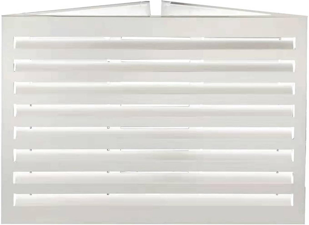 Copertura Qventi per condizionatore - Antracite/Grigio - Alluminio - Griglia di protezione - Rivestimento - Facile montaggio - Taglia S - Dimensioni esterne (LxPxH): 100 x 50 x 75 cm