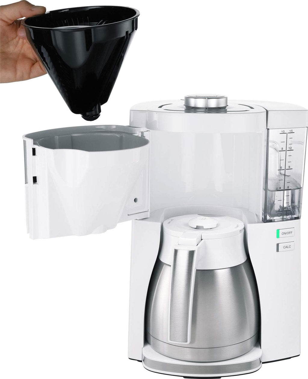 Melitta Look Perfection - Macchina da caffè con filtro - con caraffa termica - sistema antigoccia - 10 tazze - Nera (1025-16)