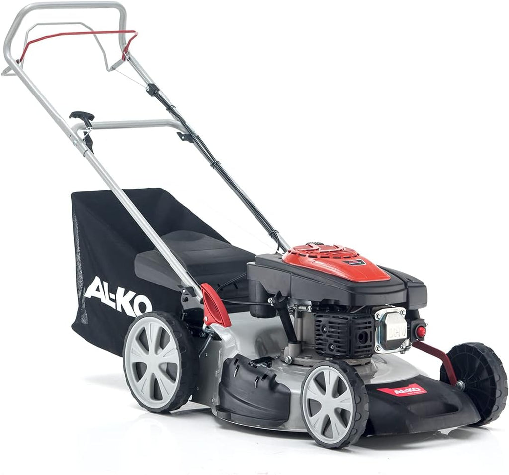 AL-KO Tosaerba a benzina Easy 5.10 SP-S (51 cm larghezza di taglio, 2.3 kW potenza motore, regolazione centralizzata altezza di taglio, Robusta scocca in lamiera d'acciaio, con trazione posteriore, per prati fino a 1800 m²)