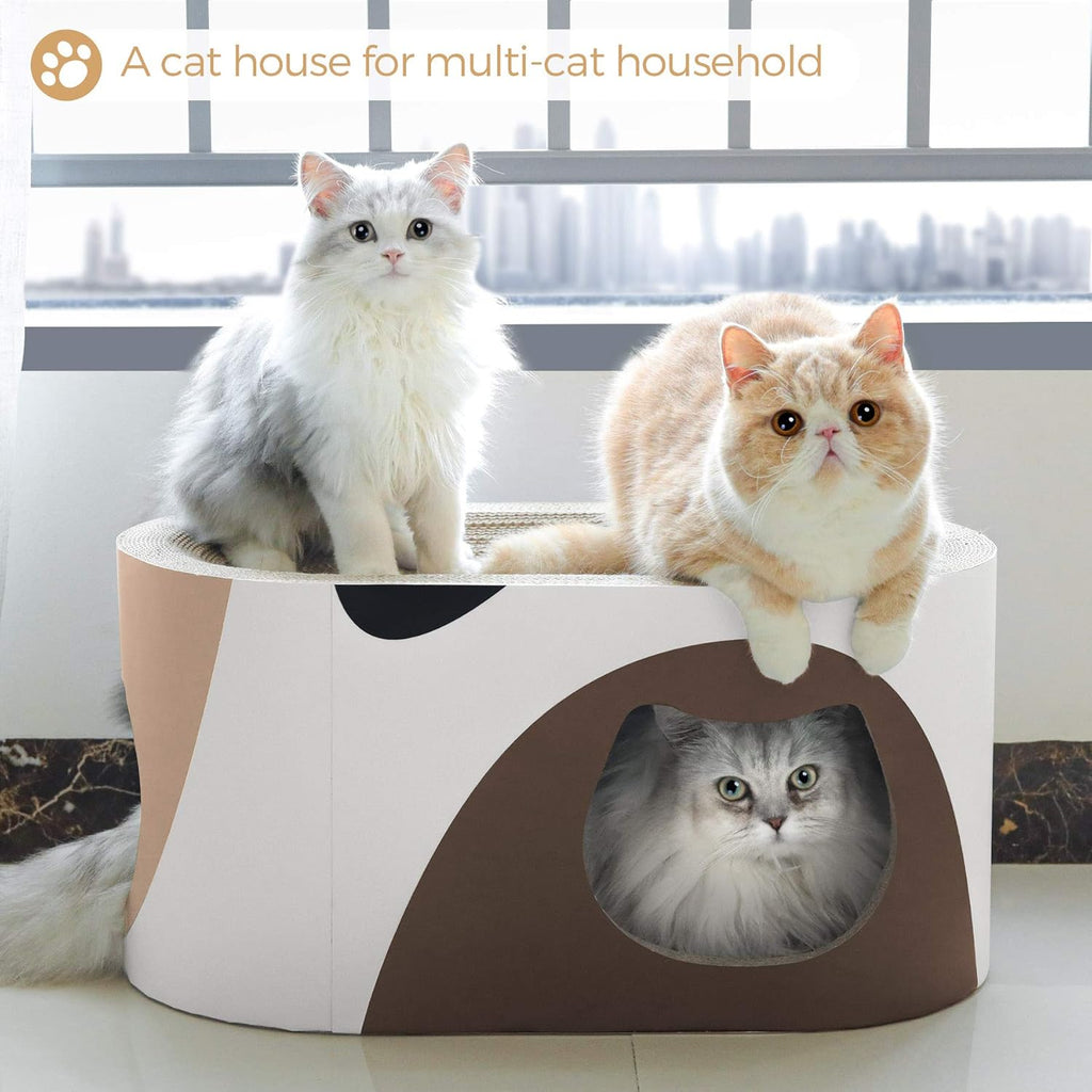 ComSaf Kratzbrett für Katzen, Kratztonne aus Wellpappe, Recycelbar Kratzbretter Katze, Kratzschutz für Sofa, Tür, Mbel, Kratzpappe für Katzen 58 x 25 x 25cm