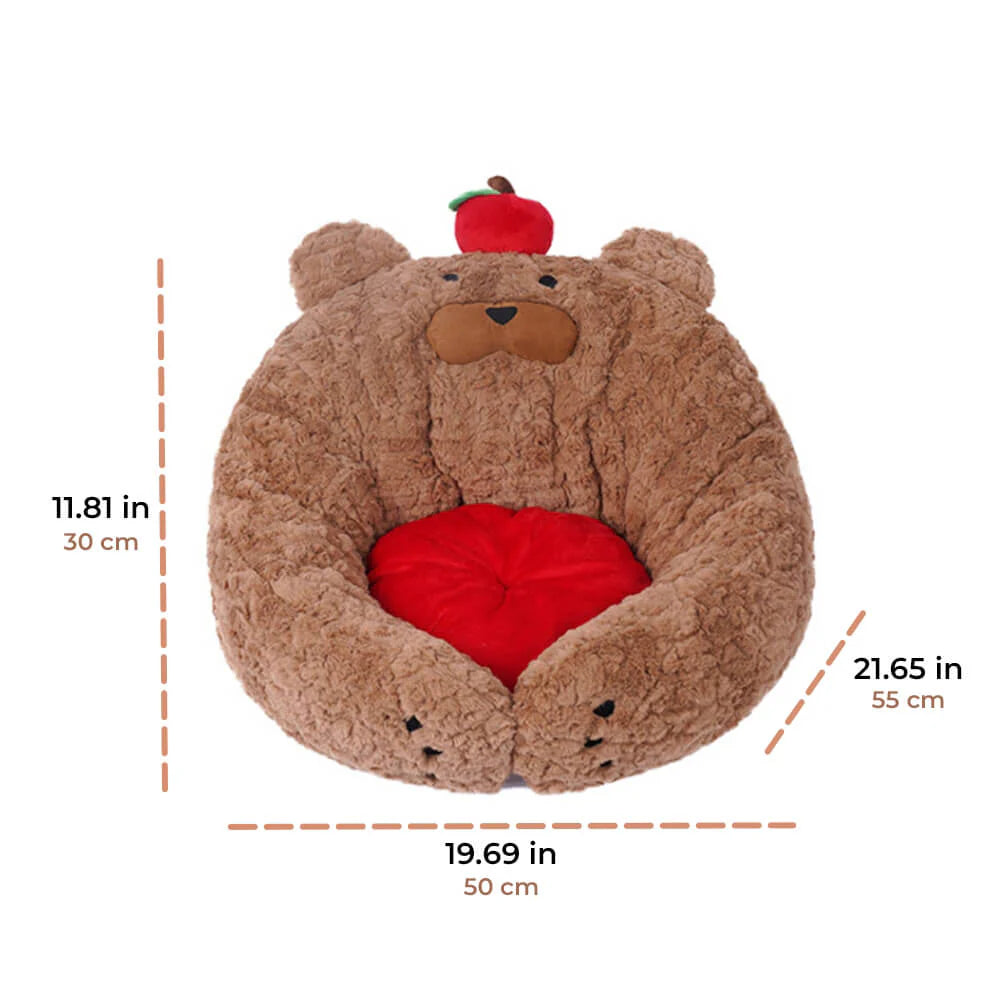 KittyDream – Lettino morbido per gatti a forma di mela per accoglienti rifugi