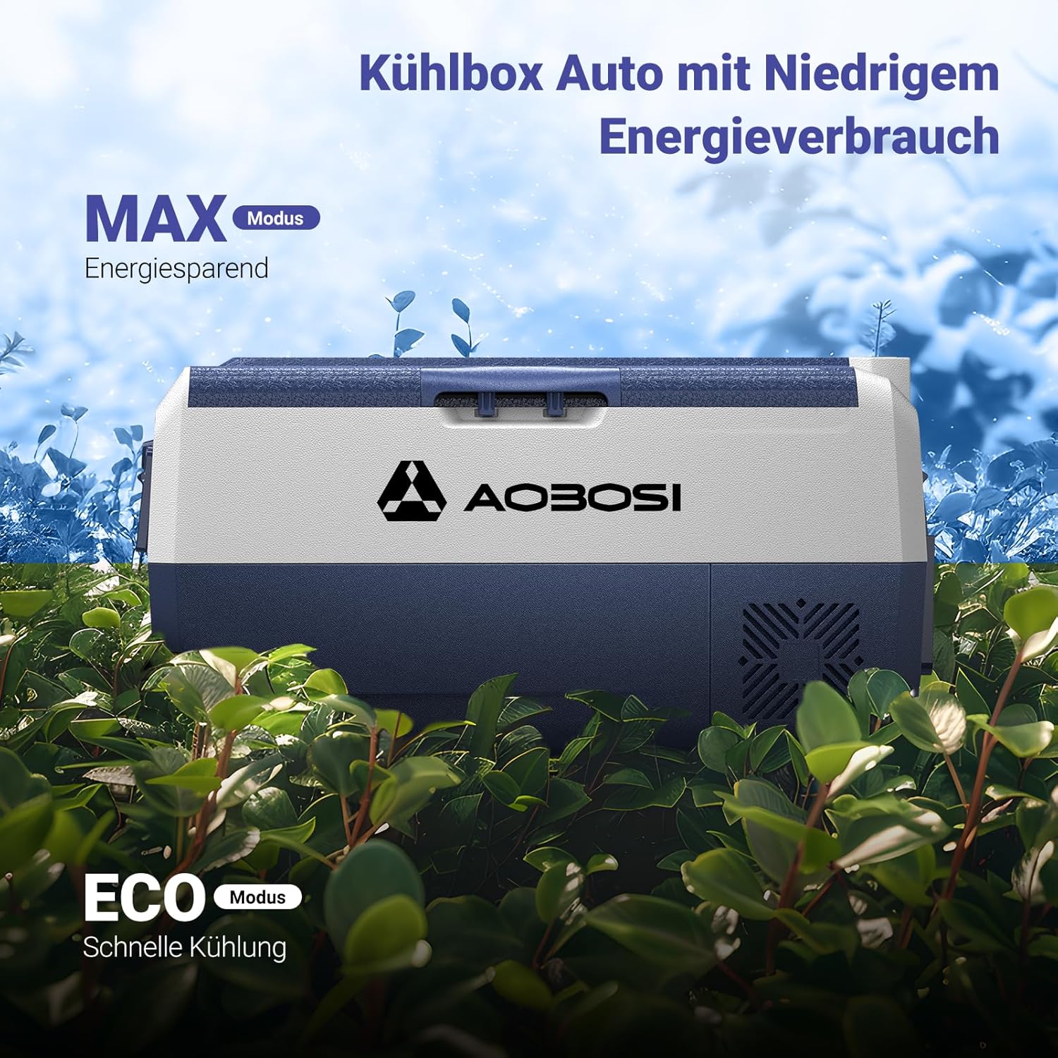 AAOBOSI Frigo Box a Compressore 36 L, Frigo Portatile per Auto con Controllo App WiFi, 12/24 V e 100-240 V, fino a -20 °C per Auto, Camion, Barca, Camper, Campeggio, Doppia Zona