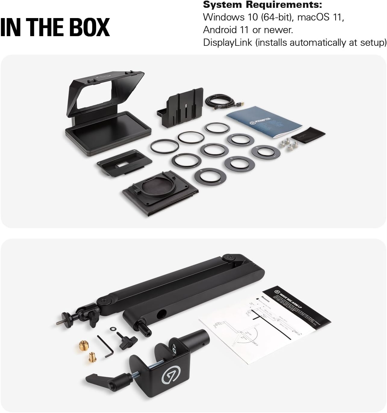 Elgato Prompter – Teleprompter mit integriertem Bildschirm für YouTube, Twitch, Zoom, Teams und mehr, unterstützt DSLR/Webcam/Smartphone, Drag&Drop-Monitoranzeige, funktioniert mit Mac/PC&Stream Deck