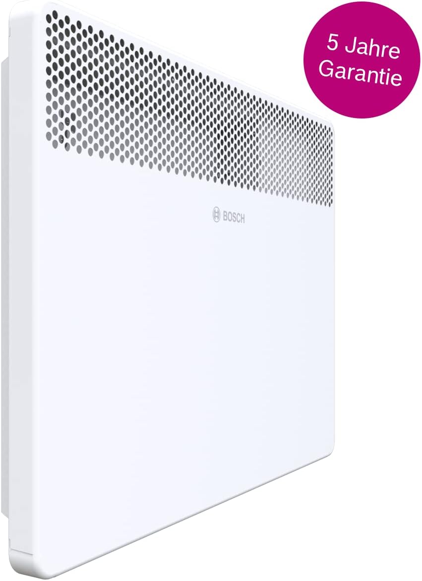 Bosch Thermotechnik convettore elettrico Heat Convector 4000-20, per circa 20m con 2000W incl. regolatore elettronico, display LED, programma settimanale, 5 anni di garanzia sul prodotto